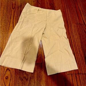 Theory khaki linen blend capris size 2